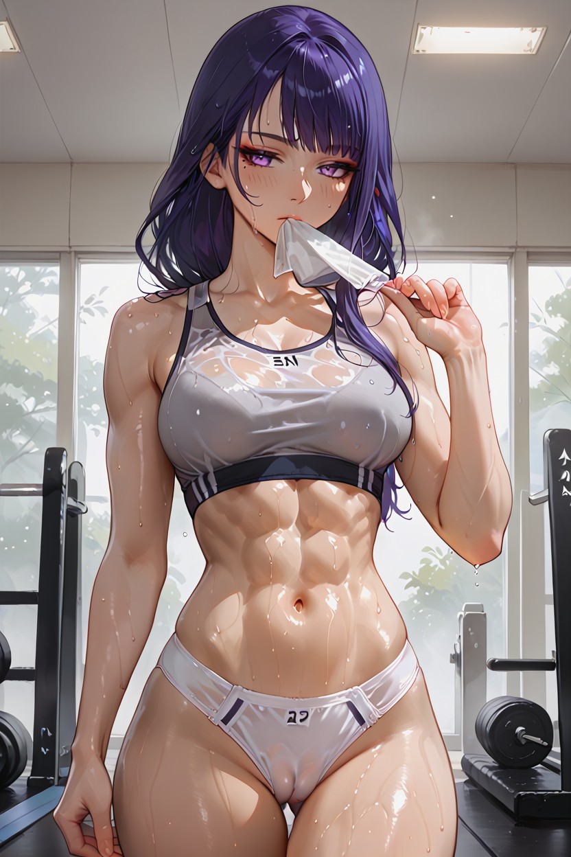 Raiden Shogun, Detailed Image, Camel Toe Hentai AI Porn