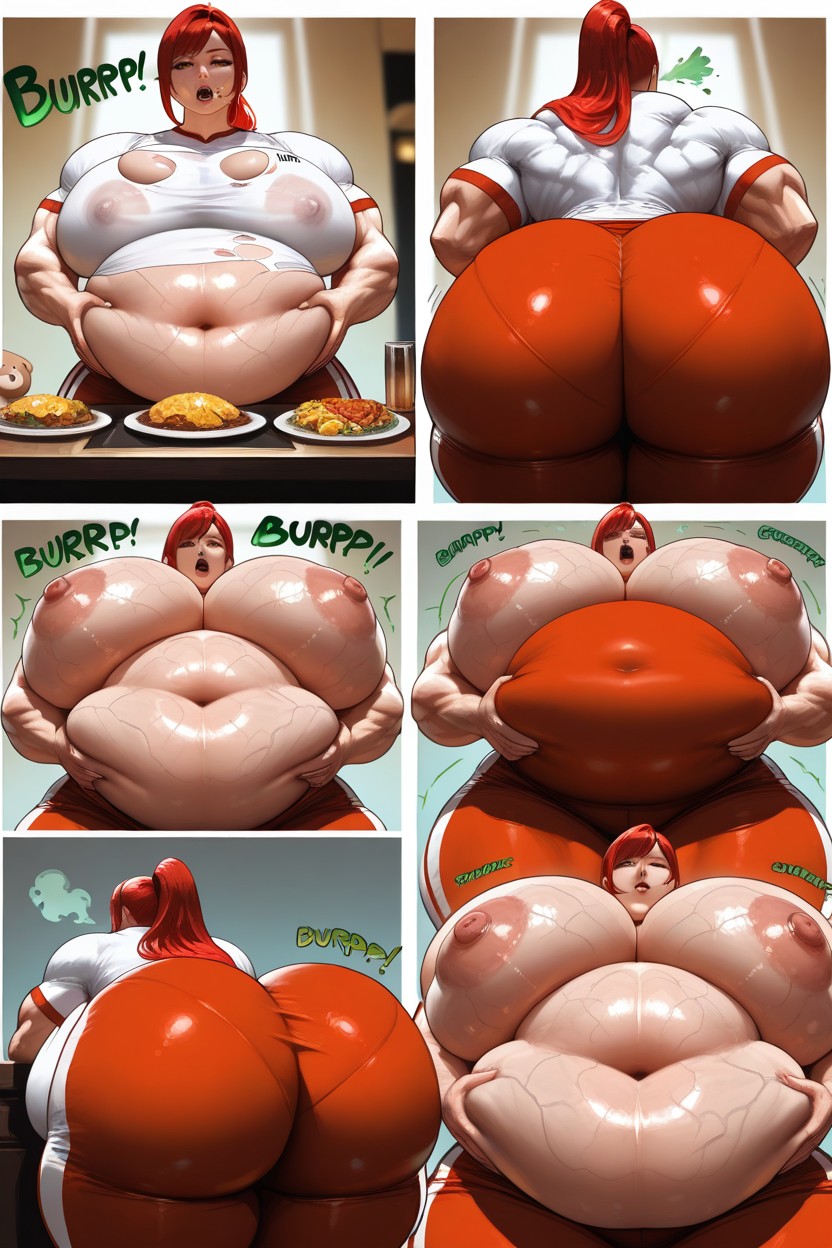 Grabbing Breasts, Massive Thighs, Hyper Breast Expansion Hentai AI Porn