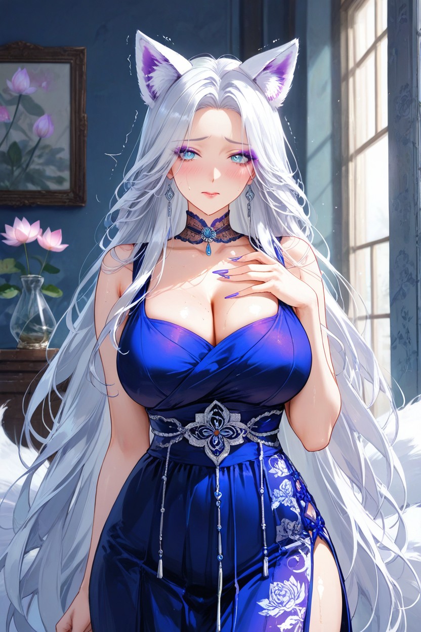 Long Nail, Woman Trembling With Sexual Climax, Perfect Eyes Porno IA Hentai
