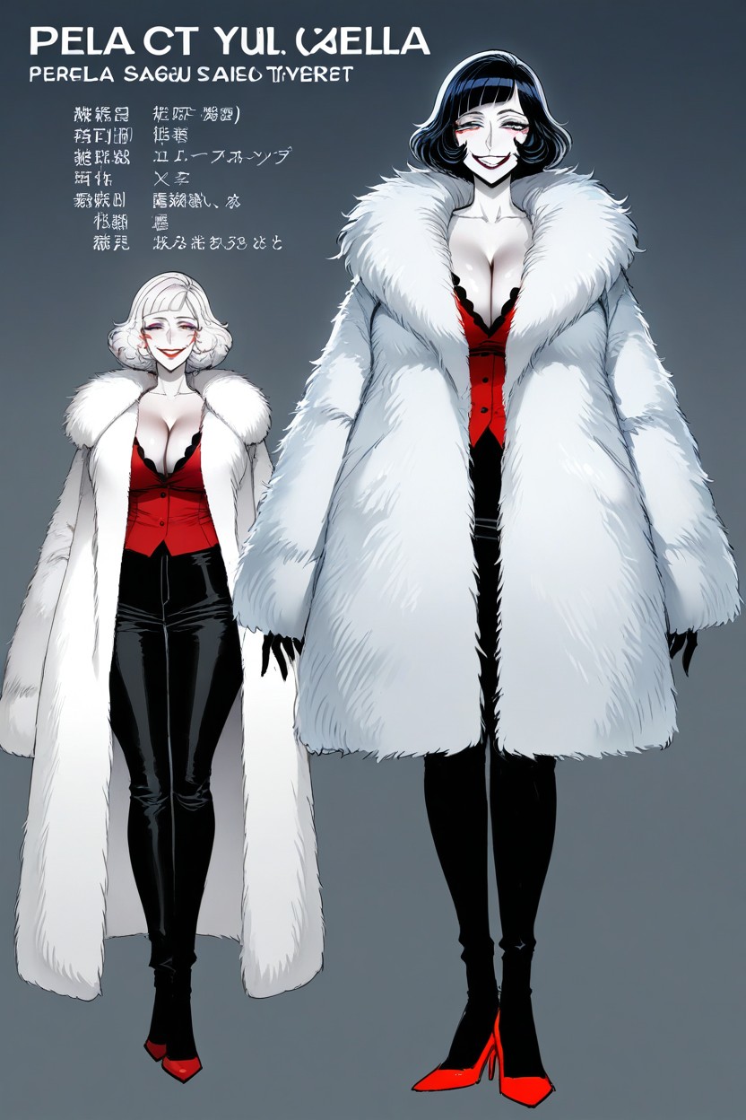 Fur Coat, Cruella De Vil, Character Reference Sheet Porno IA Hentai