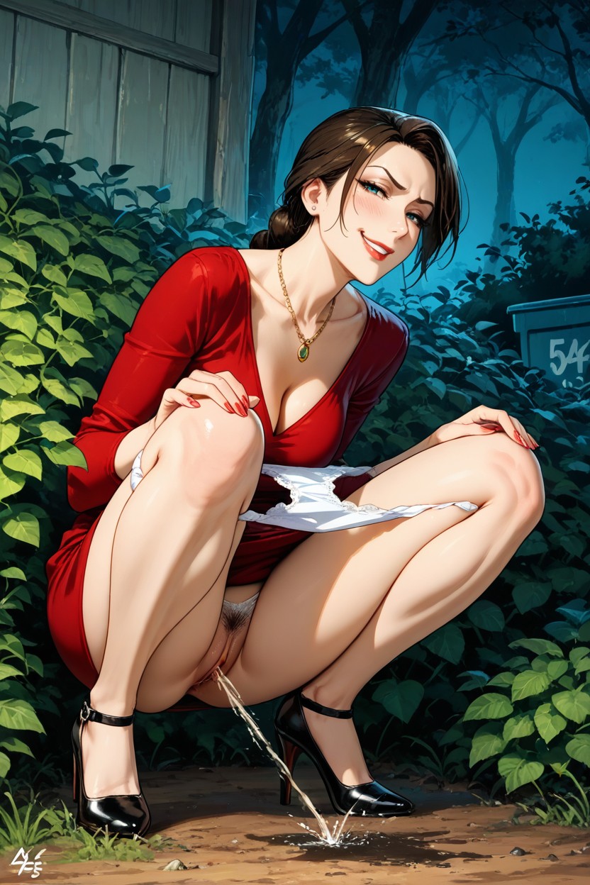 得意げな表情, In A Half-squat, Pussy ヘンタイAIポルノ