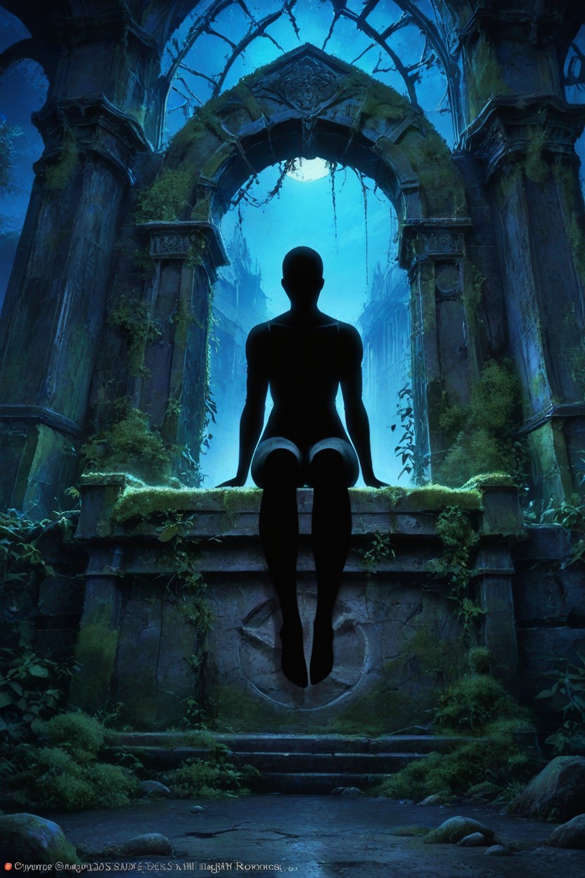 Dark Fantasy Aesthetic, 側面図, 広角 ヘンタイAIポルノ