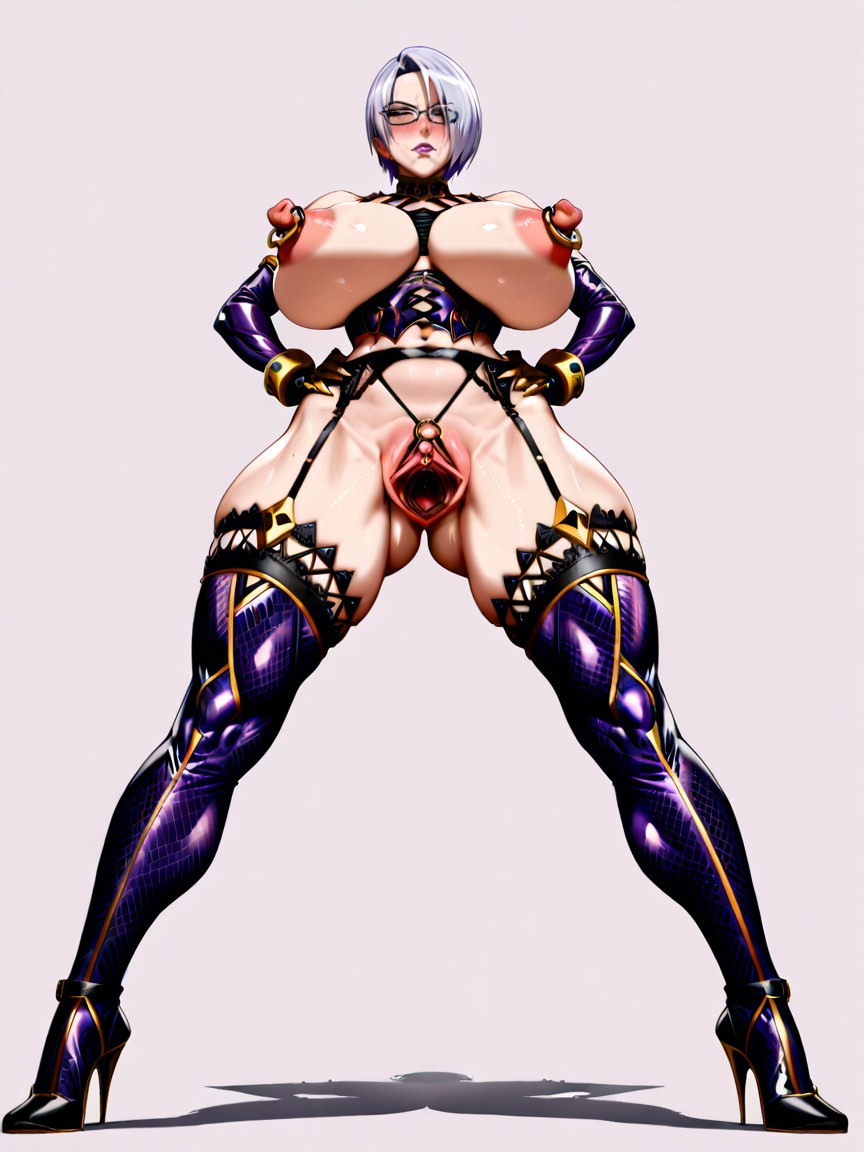 Nipple Chain, Hands On Hips, Bursting Breasts Porno IA Hentai
