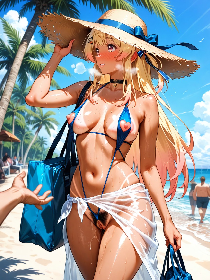 Sea, Aroused, Perky Nipple Porno IA Hentai