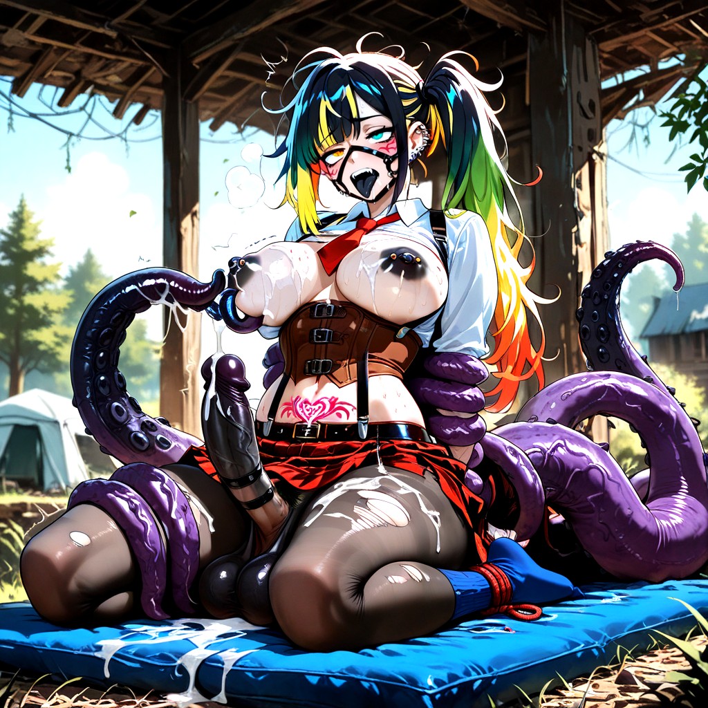 Shibari, Ripped Clothes, Messy Hair Hentai AI Porn