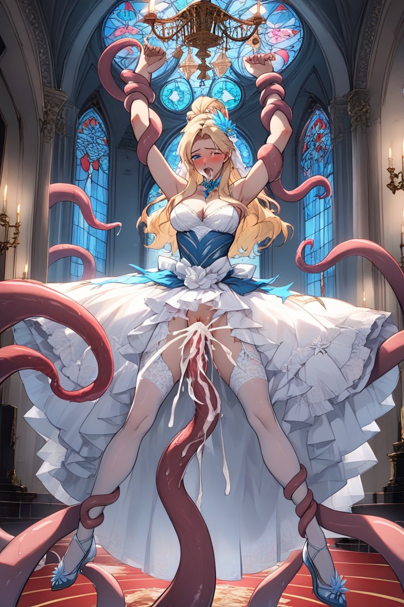 Cum On Dress, Flowers, Climax Hentai AI Porn