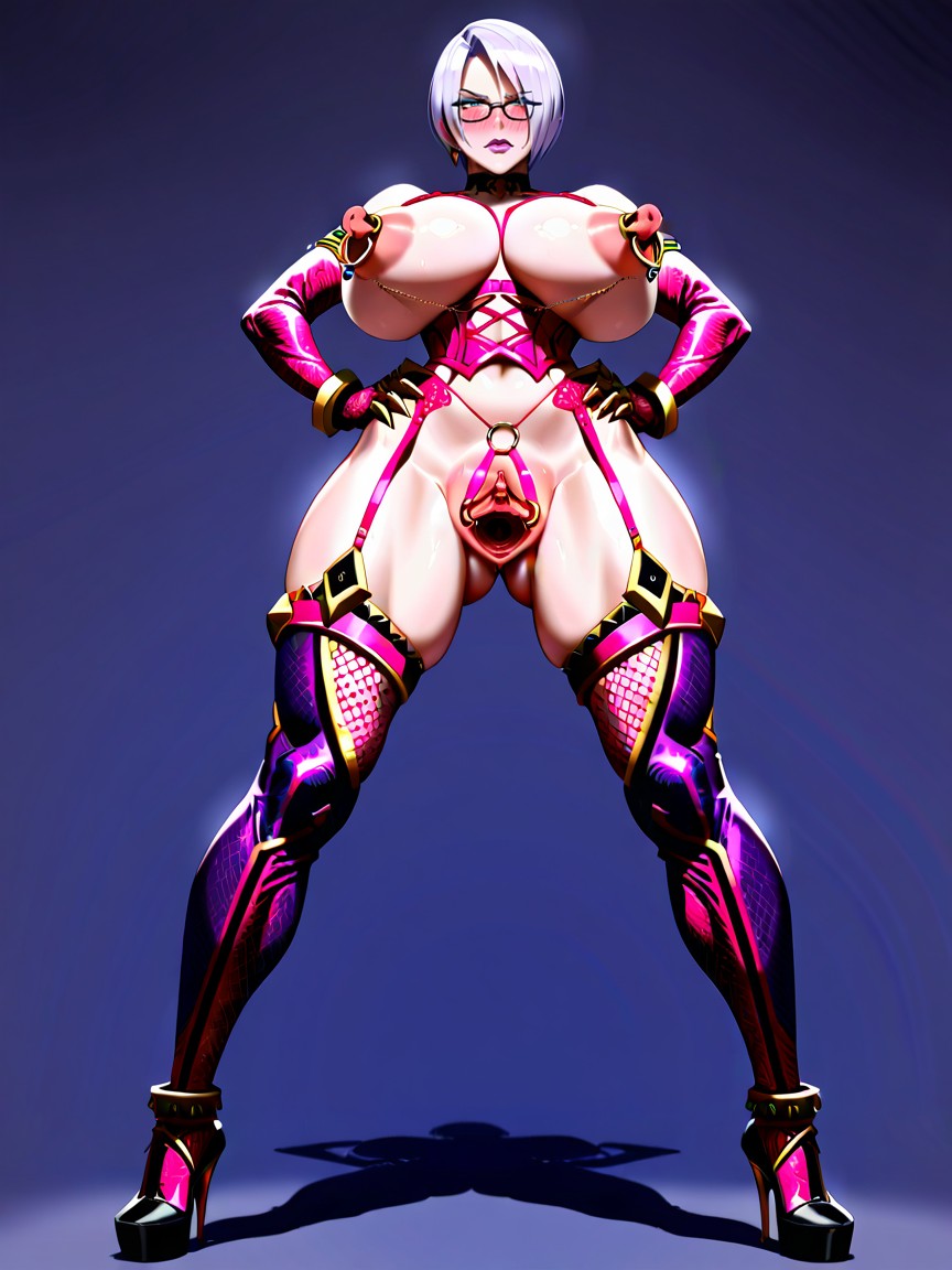 Glasses, Super Snatched Waist, Engorged Clitoris Hentai AI Porn