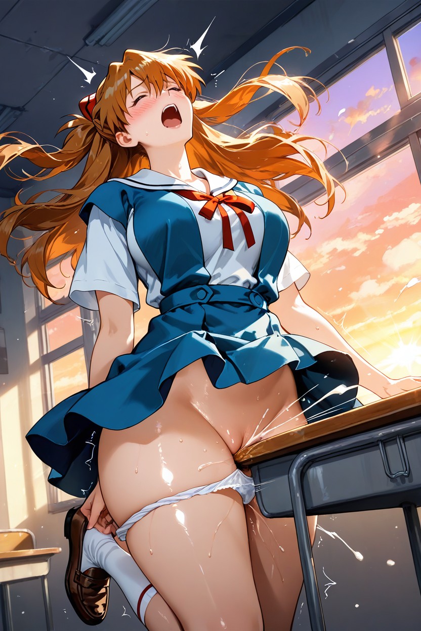Loafer, Trembling With Sexual Climax, Curvy Hourglass Figure Hentai AI Porn
