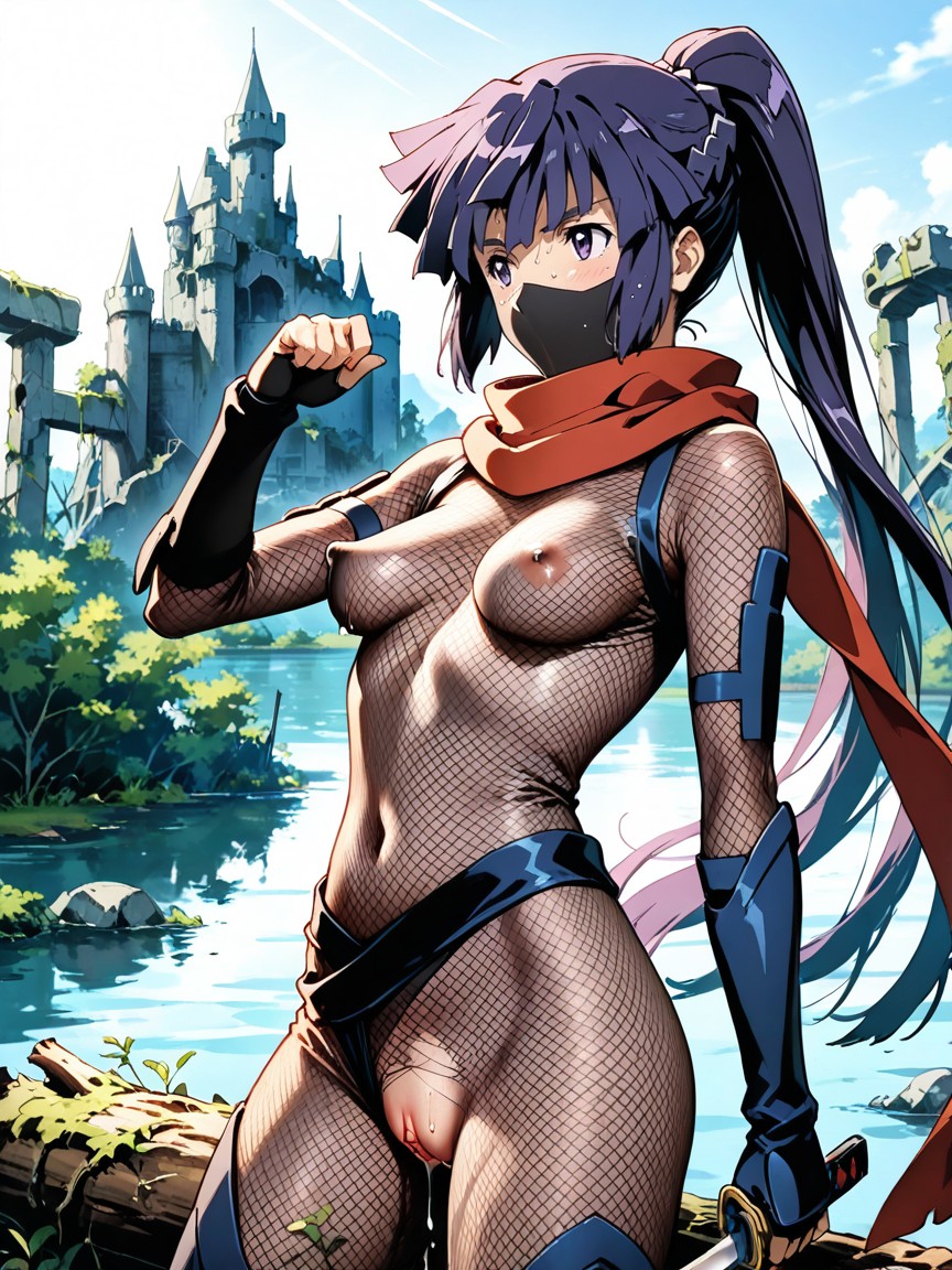Wakizashi, Ruins, Look Away Hentai AI Porn