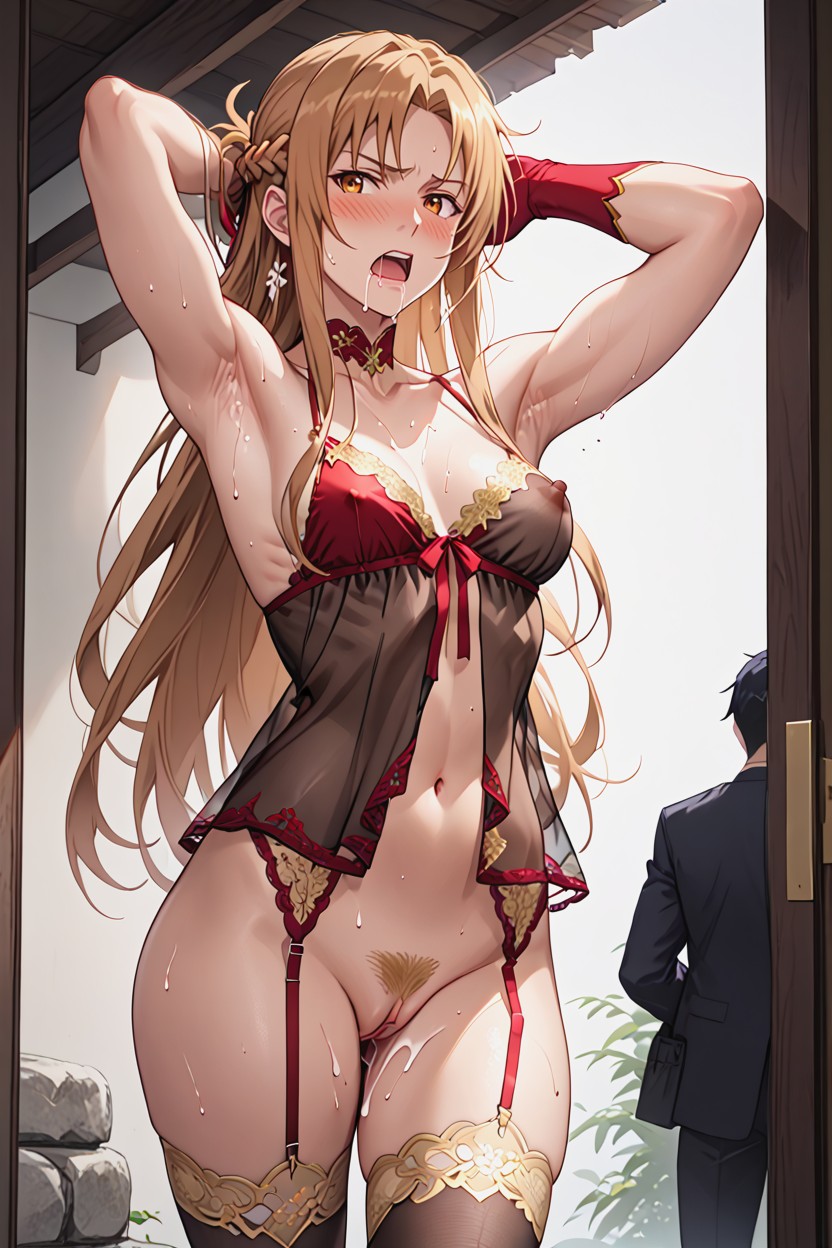 Yellow Pubic Hair, Twitching, Blushing Hentai IA