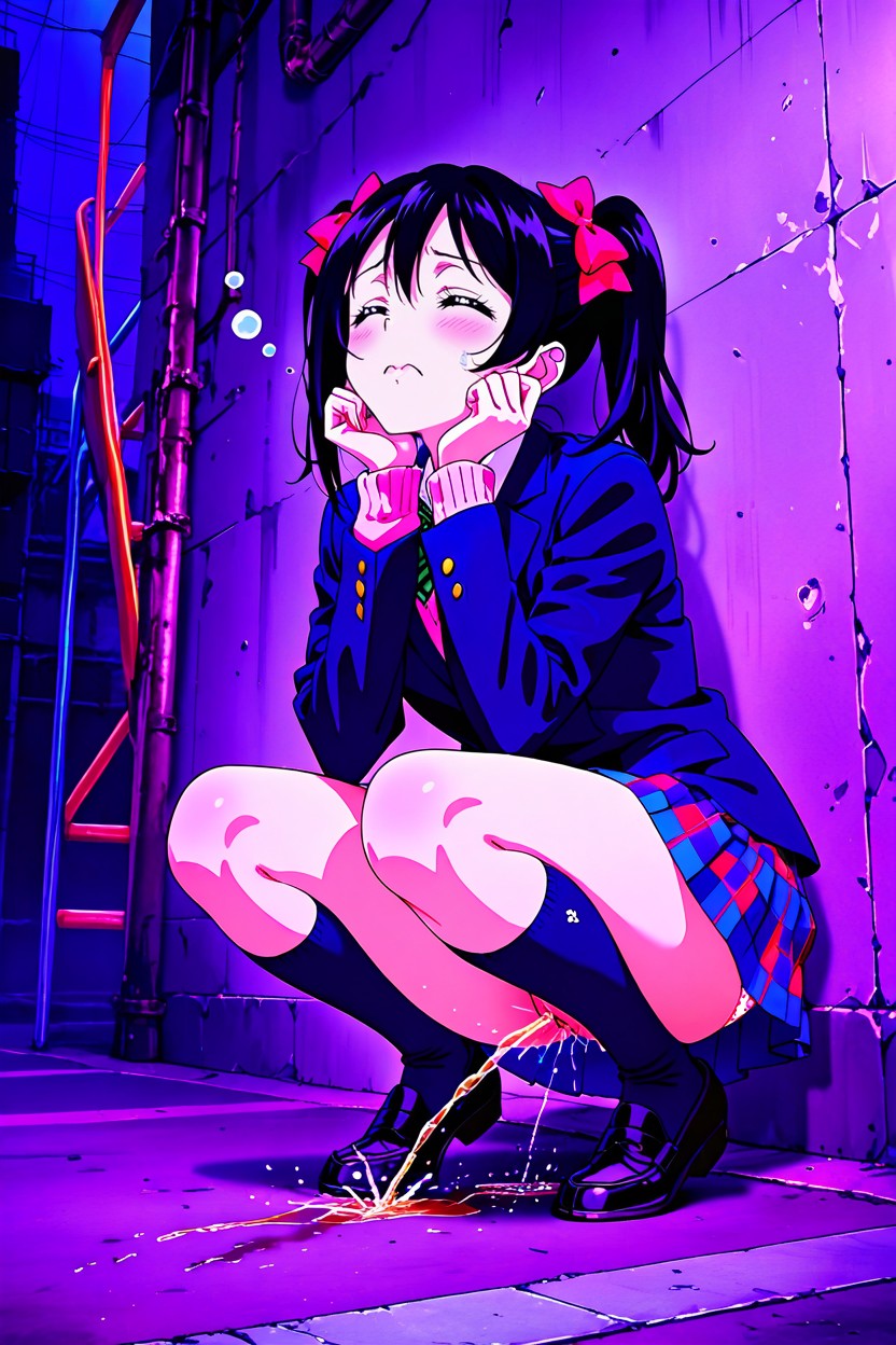 Night, Yazawa Nico, Perfect Anatomy Hentai AI Porn