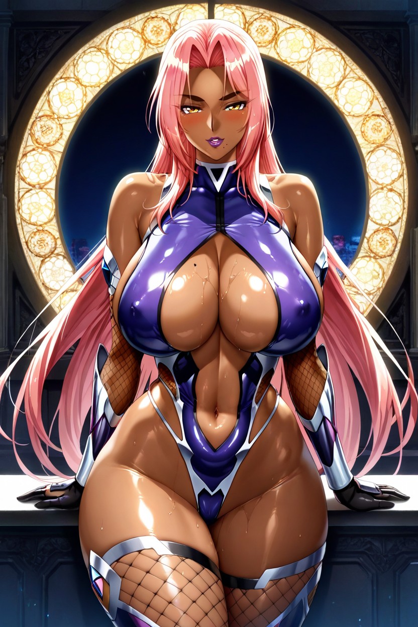 Lipstick, Mature Seductive Pose, Massive_cleavage Hentai AI Porn