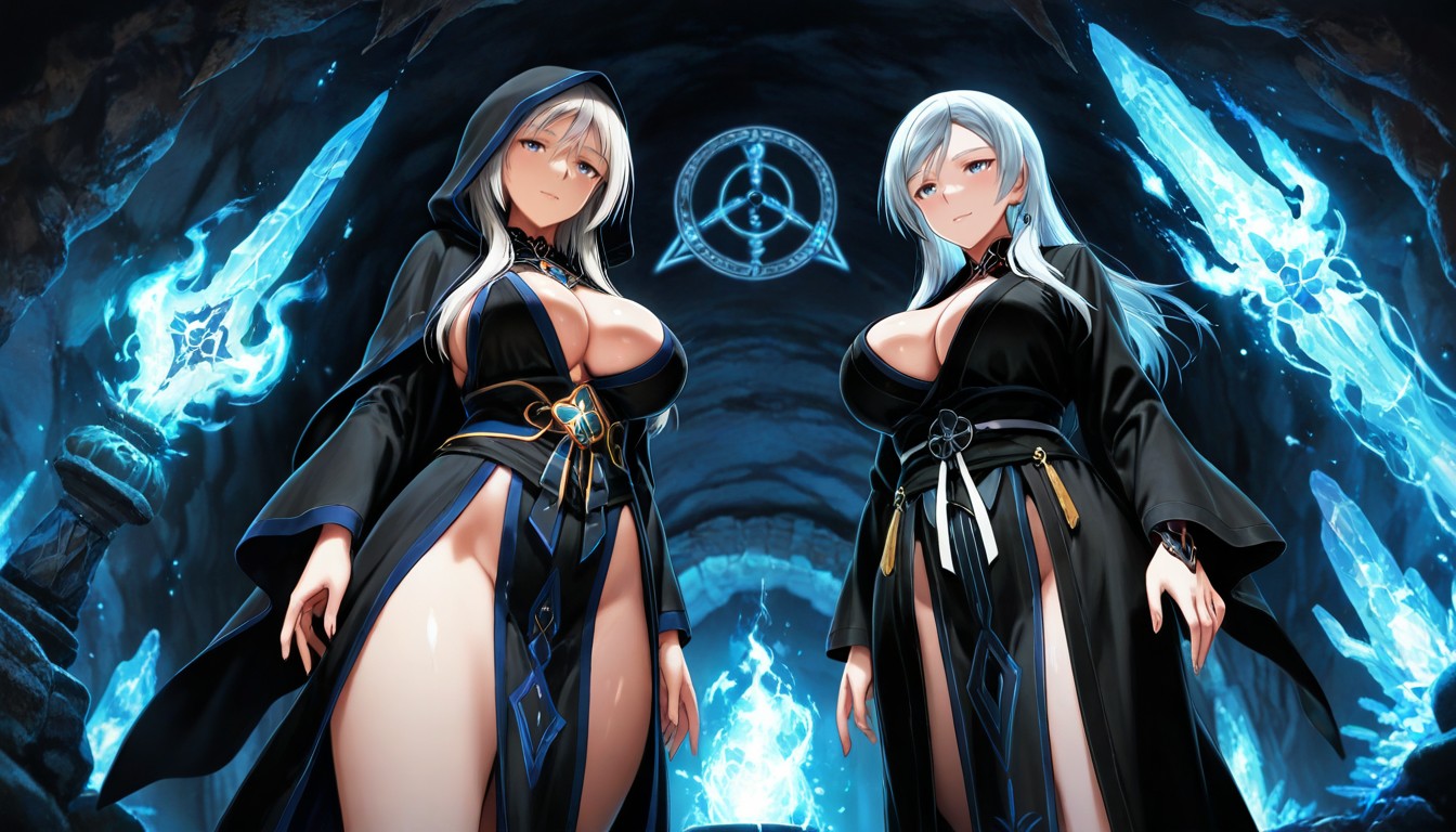 Muslos Gruesos, Standing Side-by-side, Mystical Atmosphere Hentai IA
