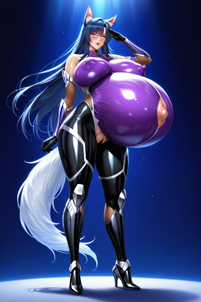 Taimanin Suit, Erect Nipples, Low Angle Hentai AI Porn