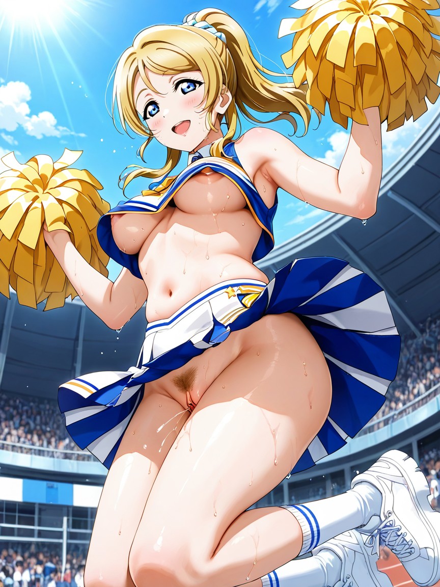 Miniskirt, Jumping, Sweat Flying Hentai AI Porn