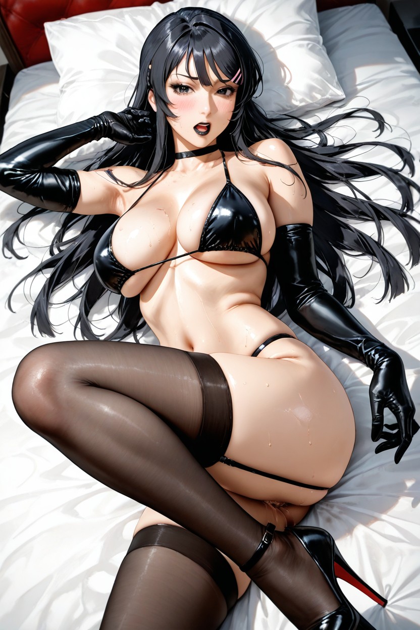 Model, Very High Very Platform Heels, Sex Club Background Hentai AI Porn