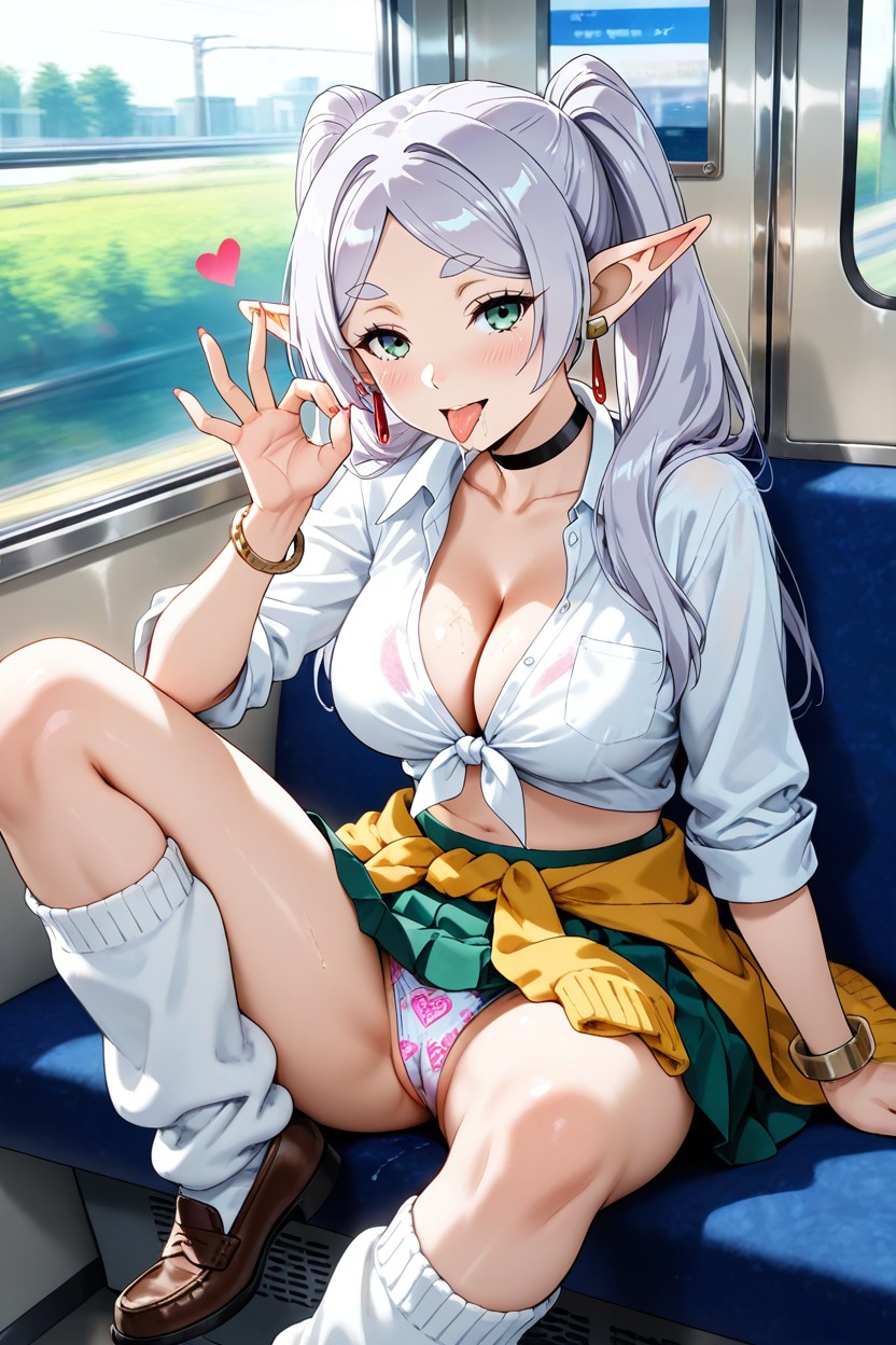 Front-tie_top, Looking At Viewer, Tongue_out Hentai AI Porn