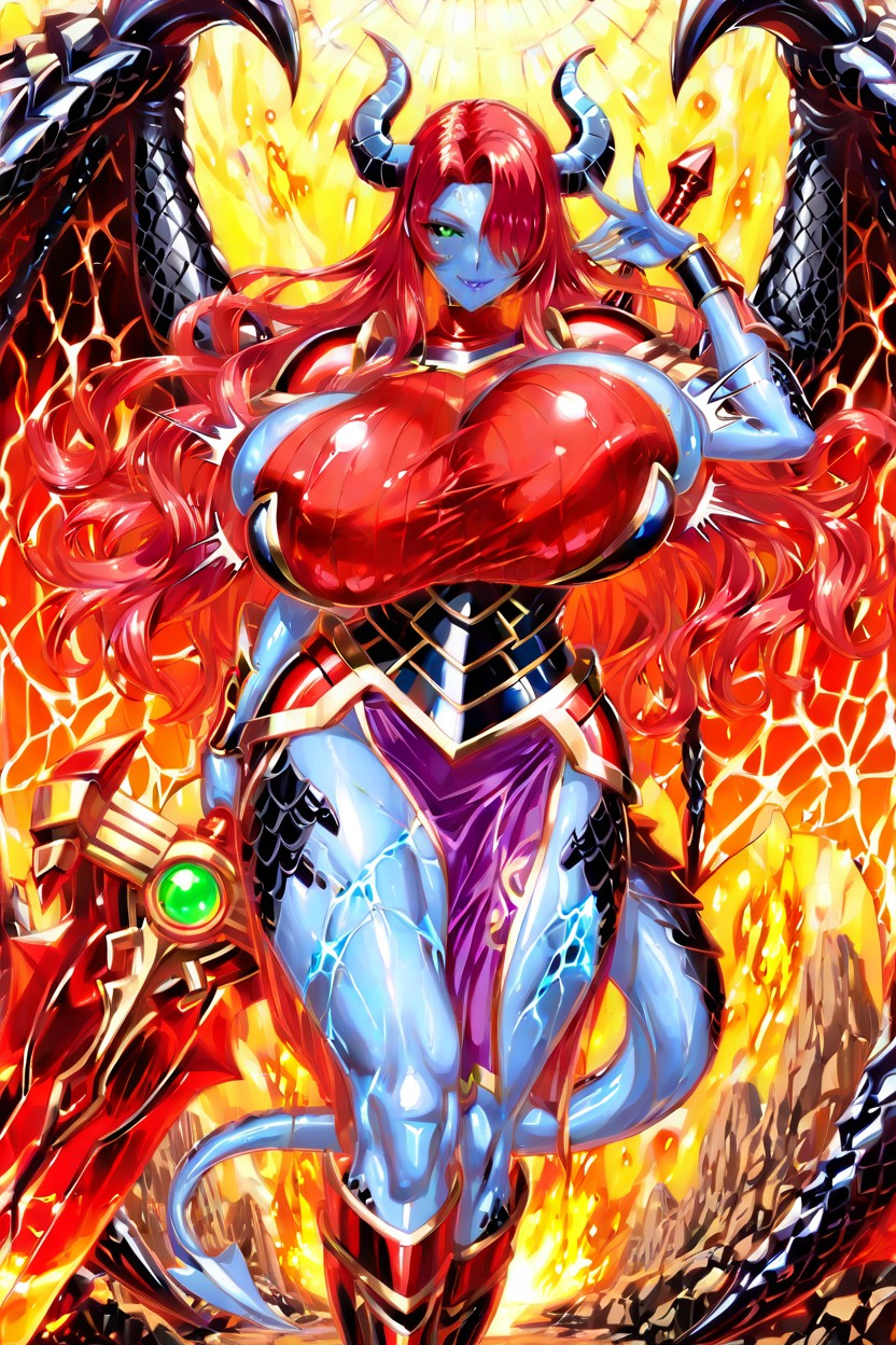 Draenei Tail, Armor On Shoulders, Huge Wings Hentai AI Porn