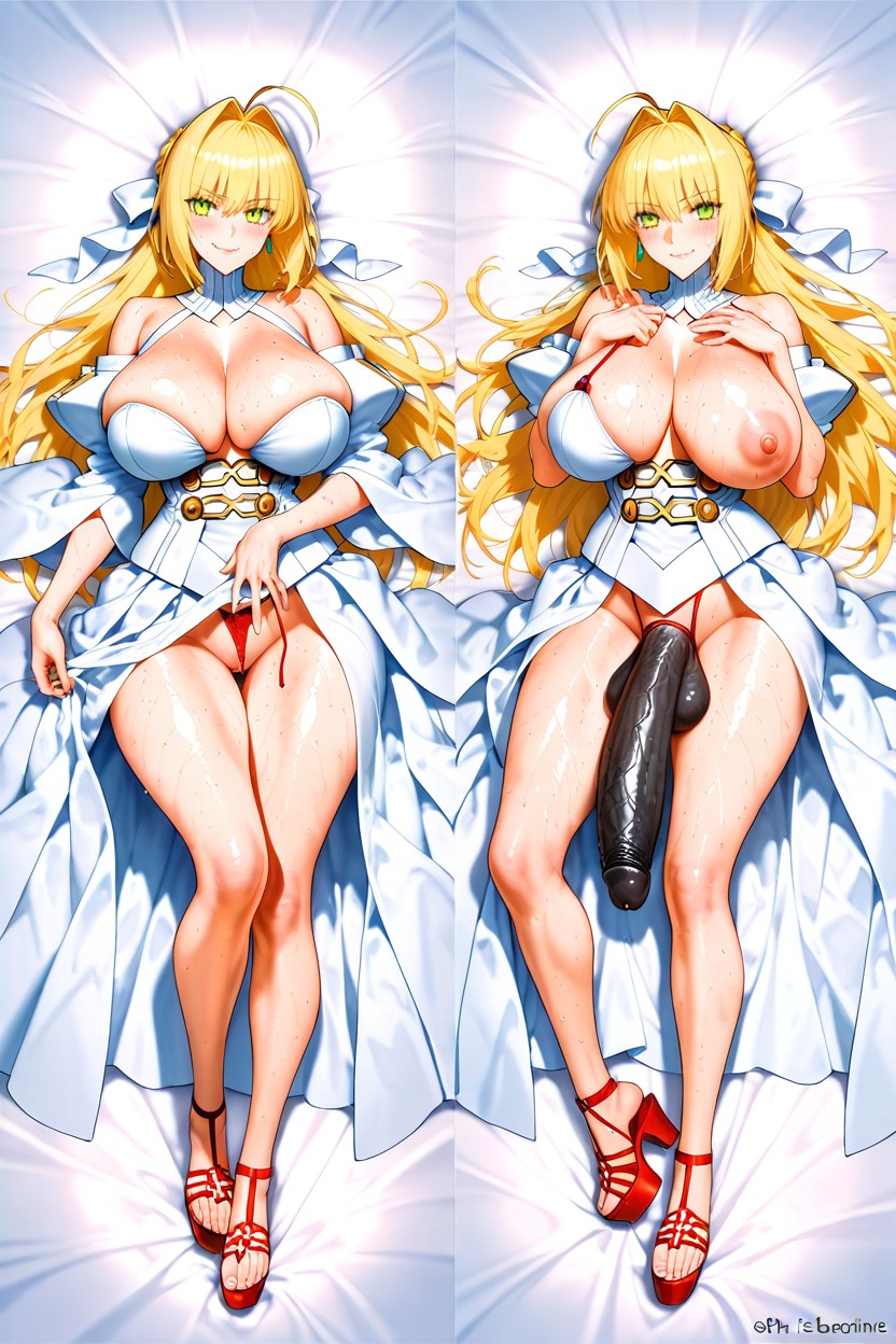 Legs Spread, Biting Lips, Perfect Sexy Figure Hentai IA