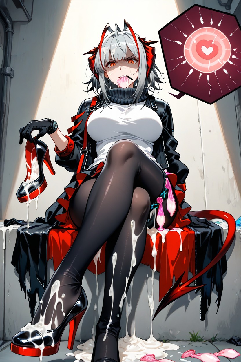 En Colère, Heel Raised, Préservatif Utilisé Porno IA Hentai