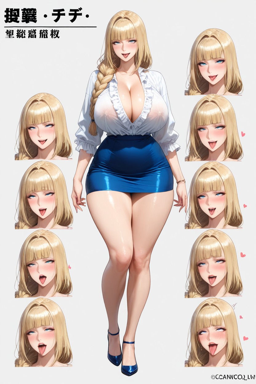 Naked, Clear Fair Skin, Bust Cm Hentai AI Porn