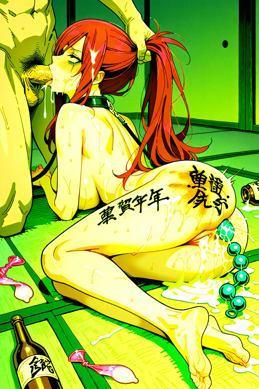 Gigant Massive Dick, Blush, Red Hair Hentai AI Porn