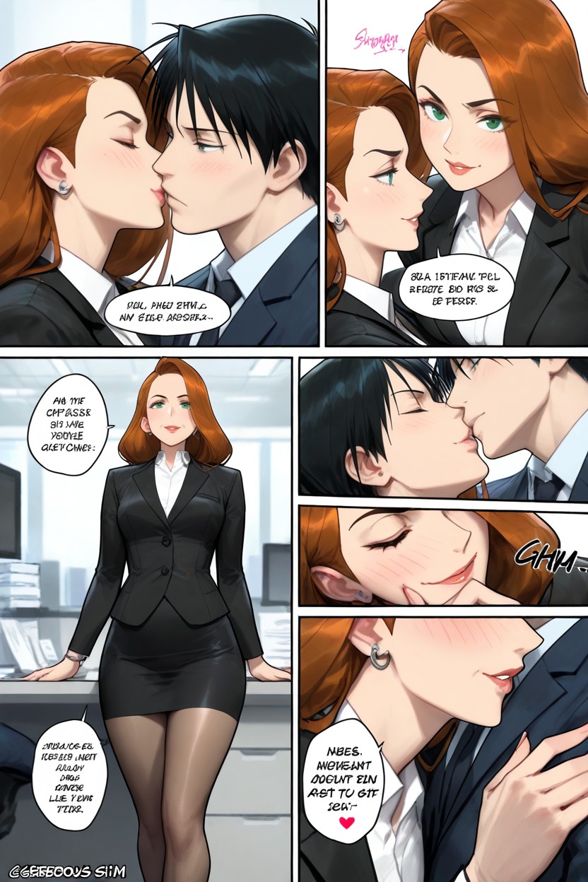 Comic Border, Small Breasts, Side View Hentai AI Porn