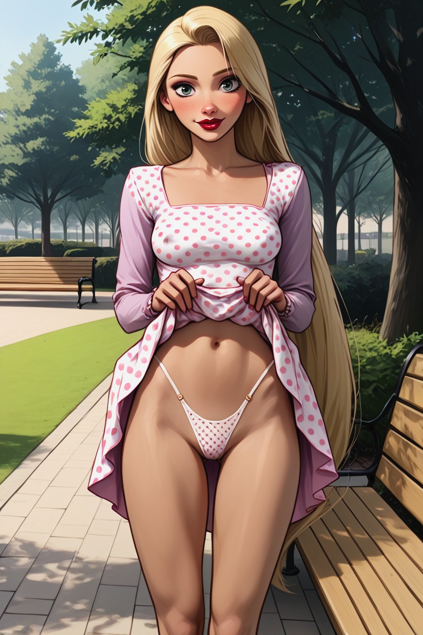 Dark-red Lipstick, Light-grey Eyes, Smile Hentai AI Porn