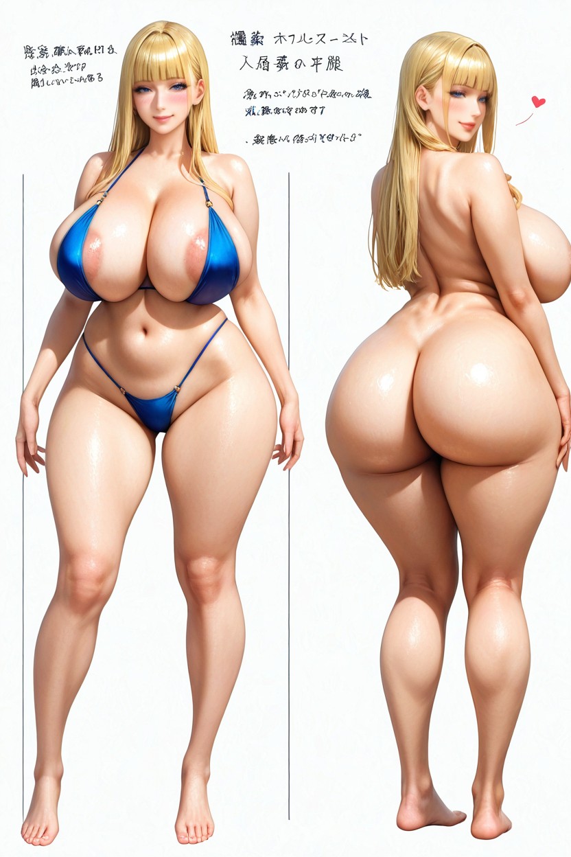 Slightly, Balanced Proportions, Character Pose Sheet Hentai IA