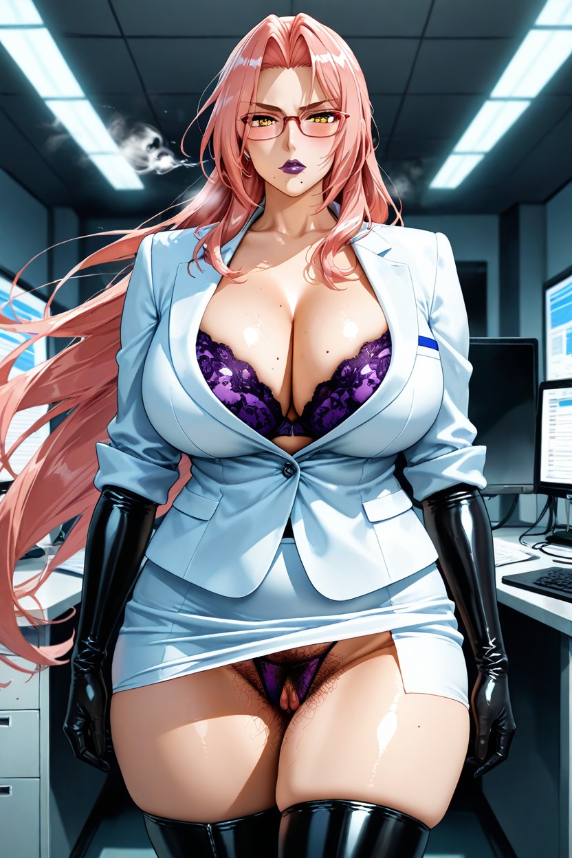 Rounded Breast, Styled In A Messy Bun At The Back, 30+ Hentai AI Porn