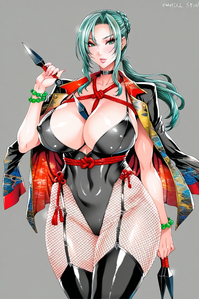 Kunai, Big Thighs, Inage Natsu; Taimanin Hentai AI Porn