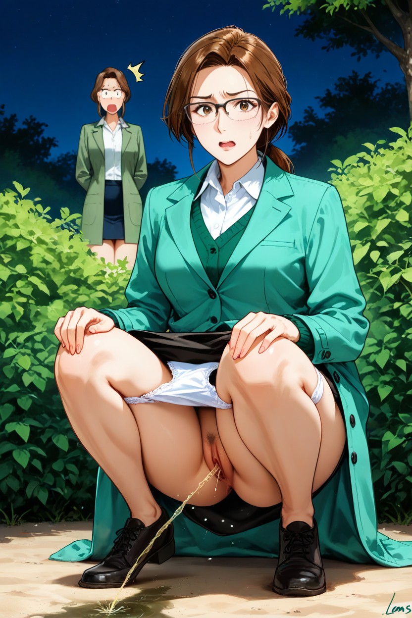 Knees Together Feet Apart, Cute, Shoes Hentai AI Porn
