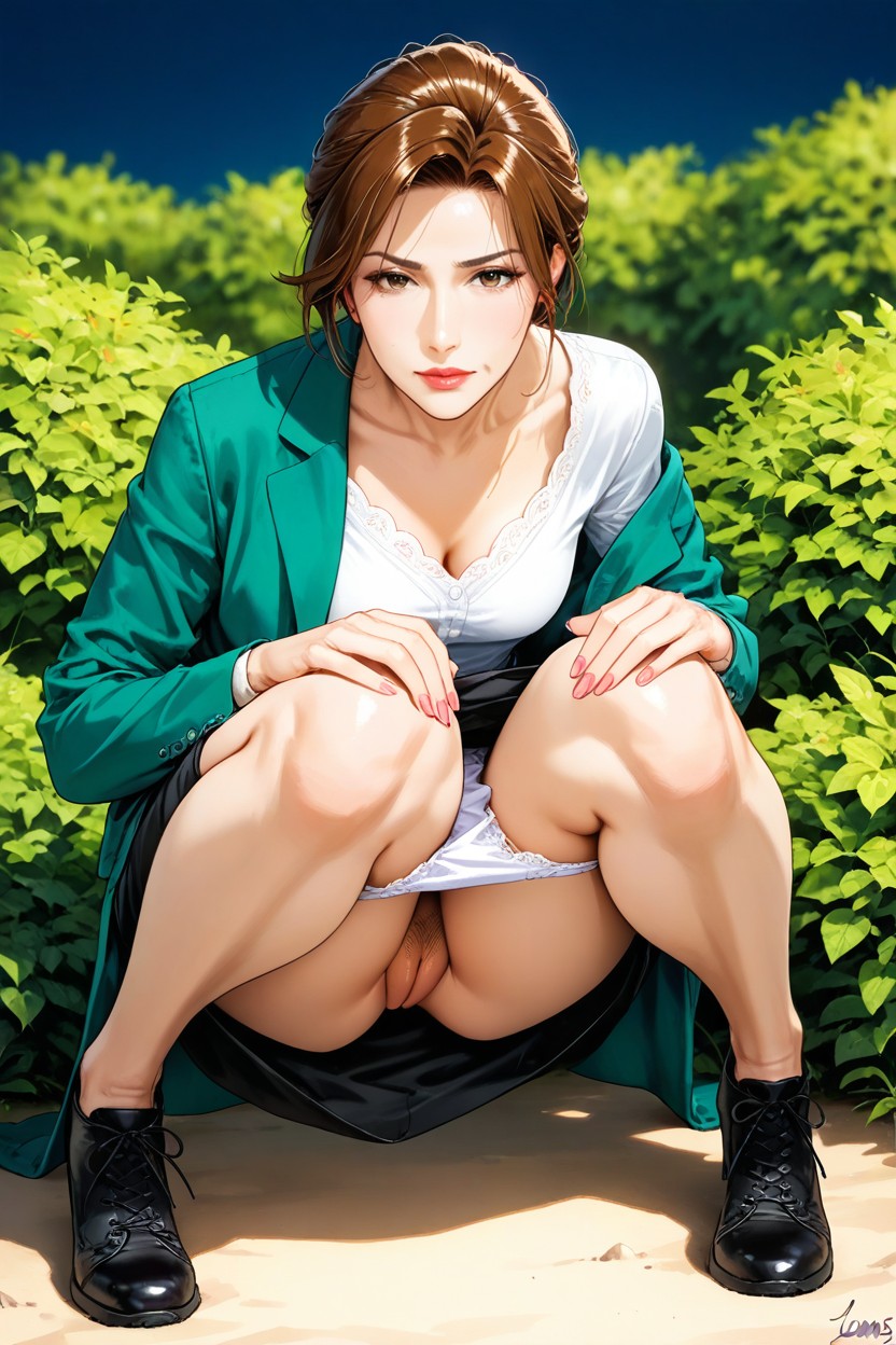 White Blouse, Accurate Pussy, Looking At The Viewer Hentai AI Porn