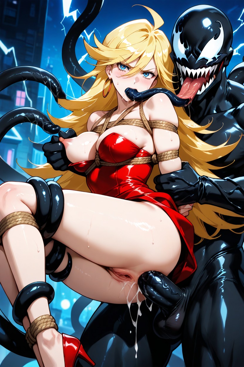 Shibari, Pinching Nipples, Medium Ass Hentai AI Porn