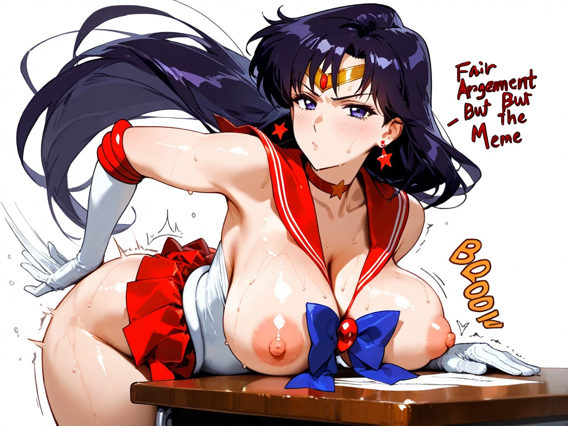 Extremely Sweaty, Uncensored, Sailor Mars Outfit Hentai AI Porn