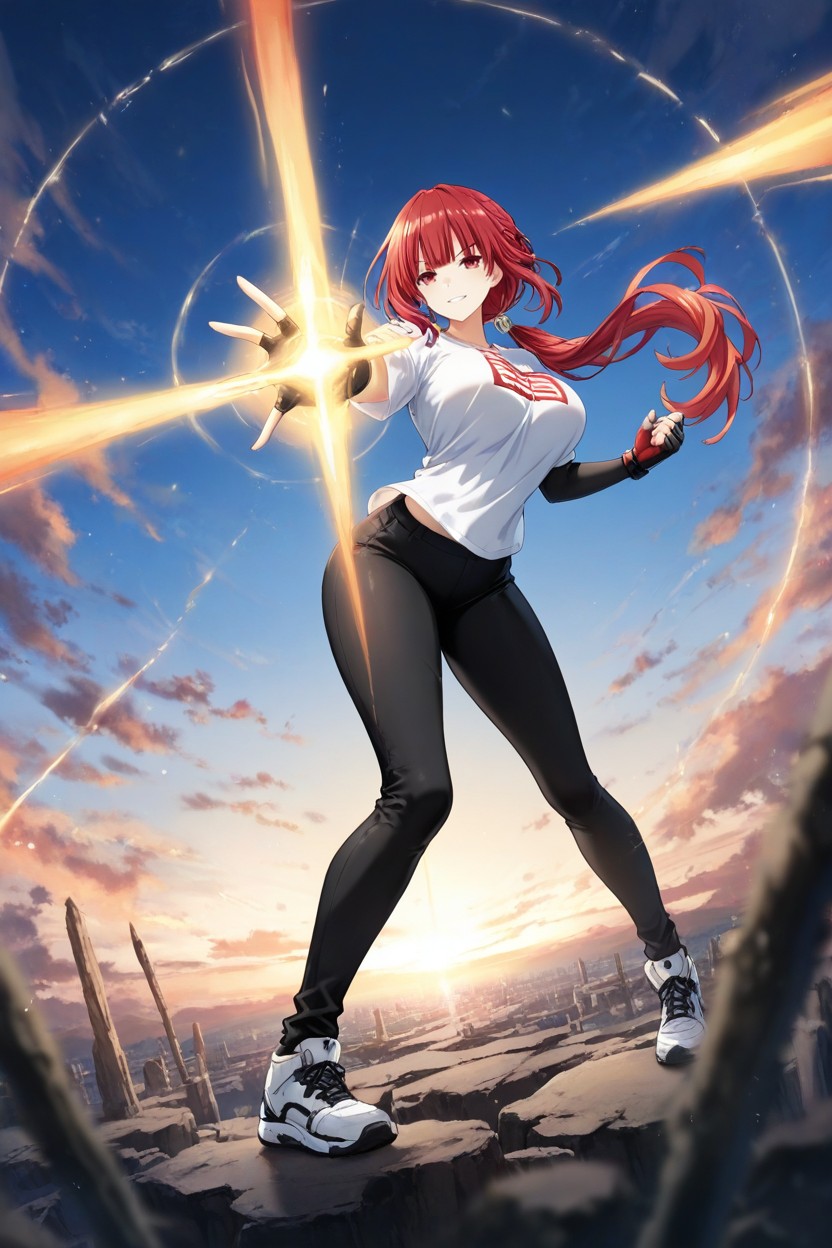 Red Eyes, Beautiful Apparent, -heads-tall Hentai AI Porn