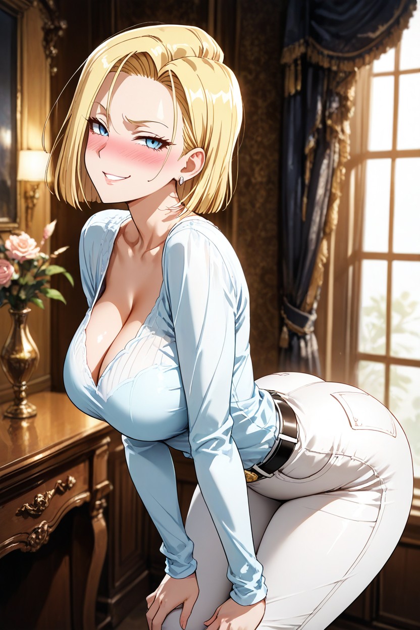Torso Forward, Hands On Knees, Curved Back Hentai AI Porn