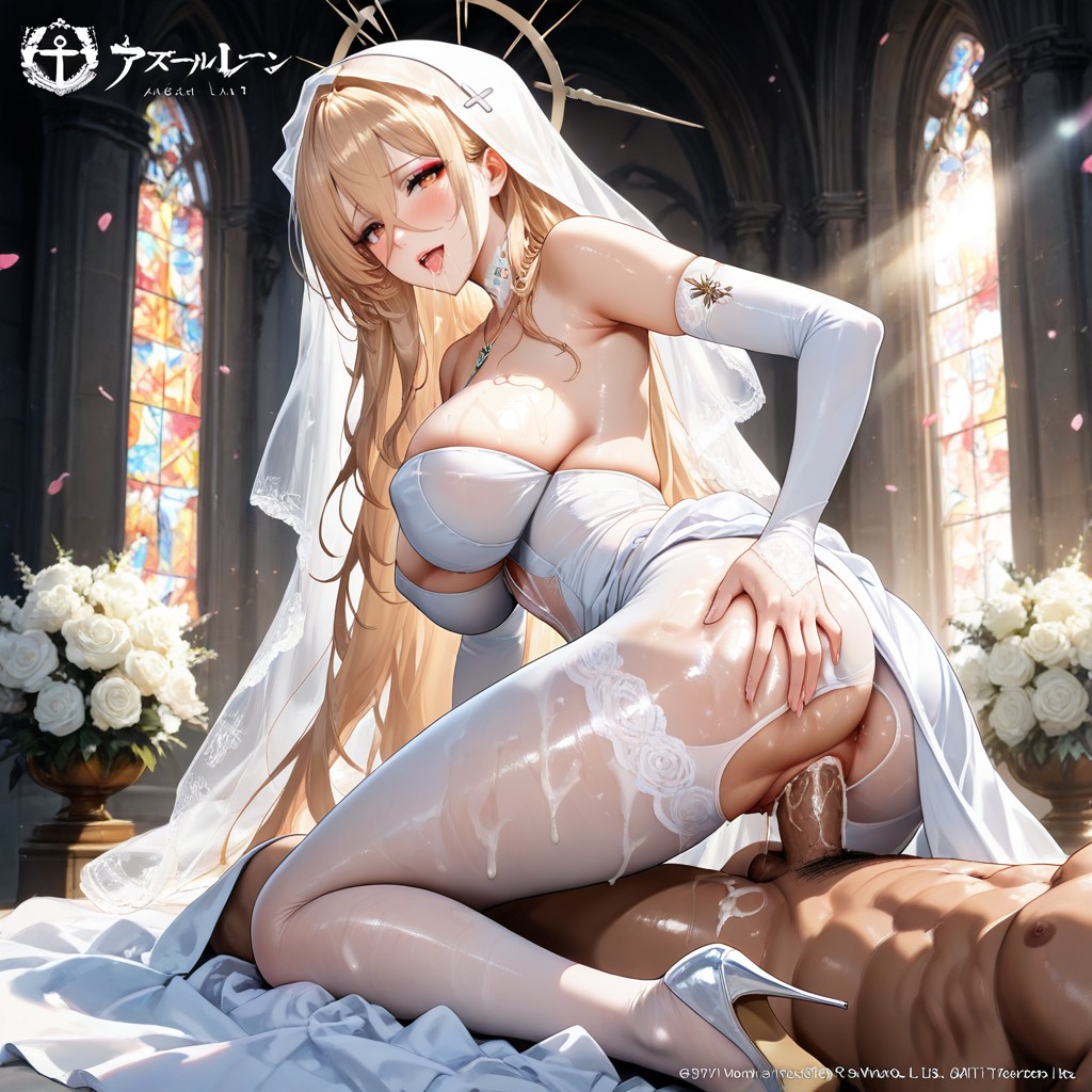 Dripping Saliva, One Knee Down, Necklace Hentai AI Porn