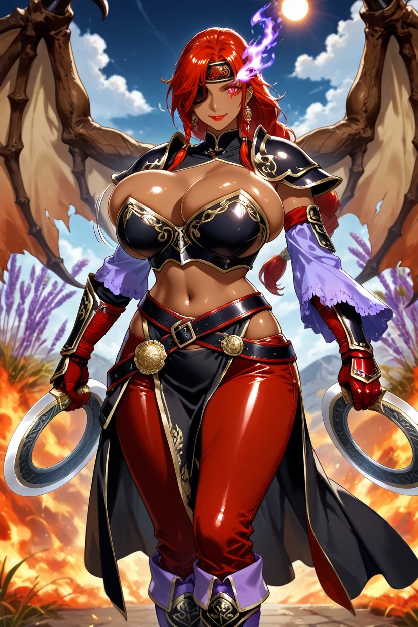Hair Covering One Eye, Turtleneck Armor, Celtic Hentai AI Porn