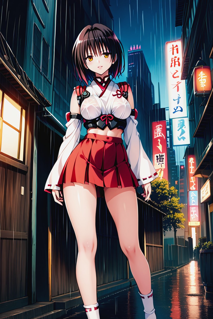 Feminine, Cyberpunk City, Android Hentai AI Porn