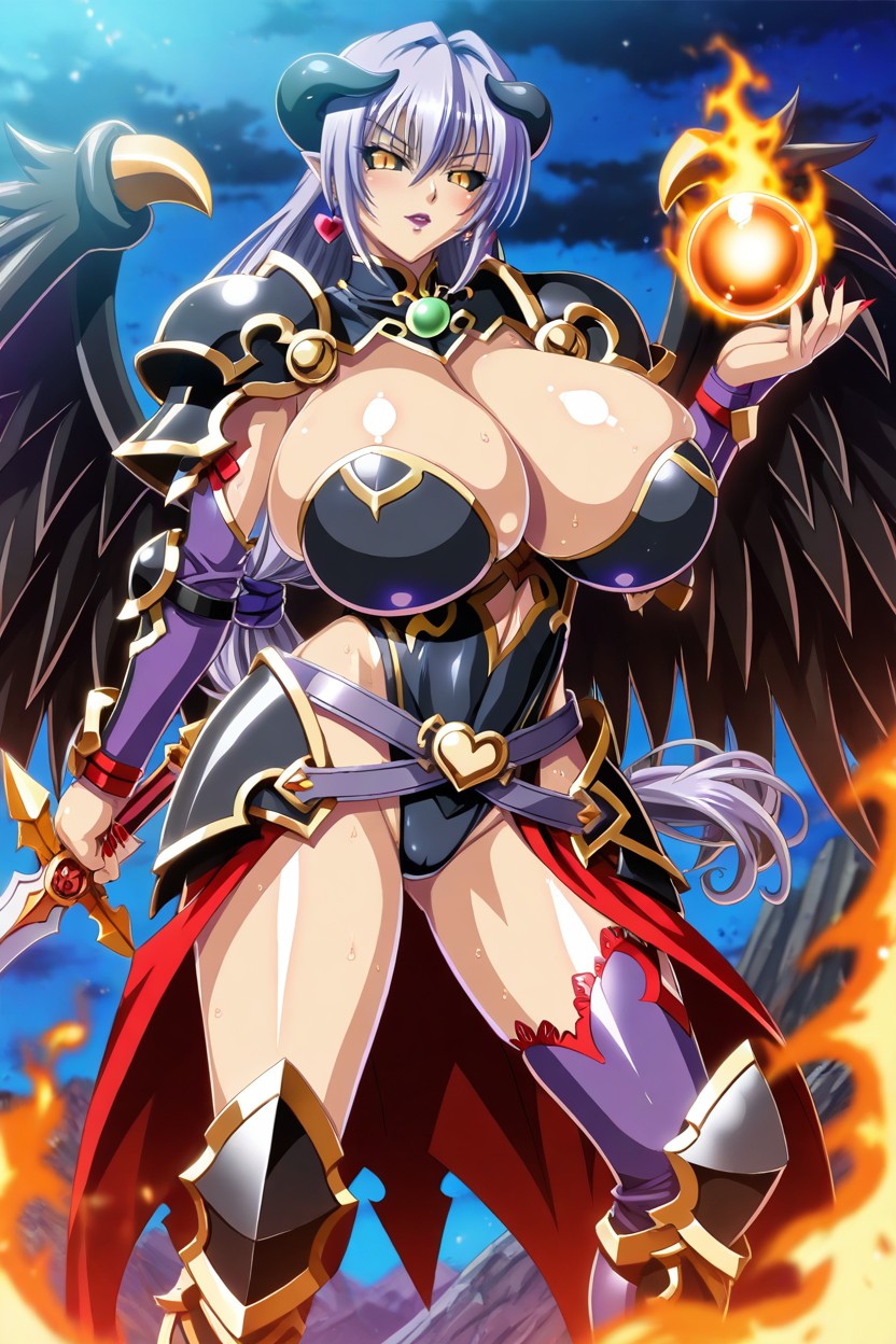 Hourglass Figure, "athena From Kyonyuu Fantasy If", Fair Woman With Slightly Rosy And Smooth Undertone Hentai AI Porn