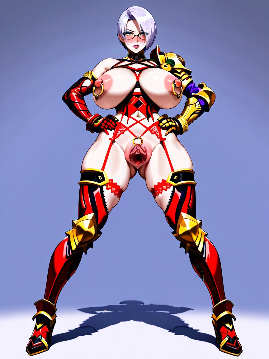 Simple Background, Blushing Pussy Lips, Hyper Breasts Expansion Hentai AI Porn