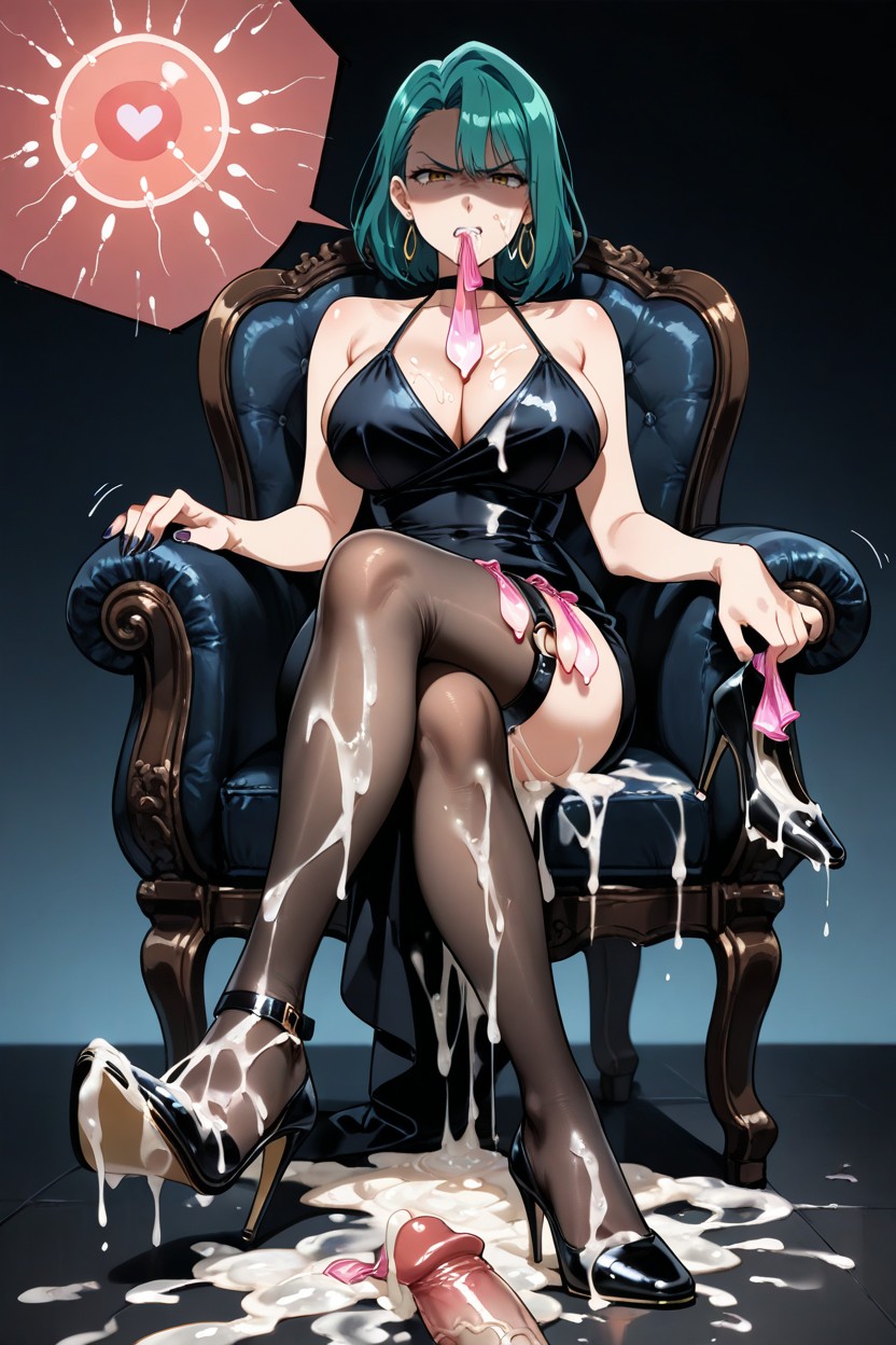 Covered By Cum, Used Condom Thigh Ring, Condom Hentai AI Porn