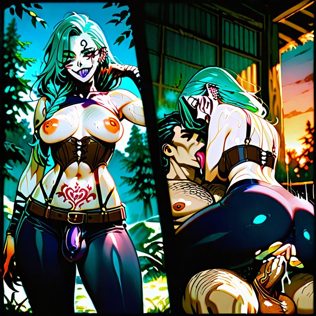 Bumpy Penis, Eye Shadow, Masturbating Hentai AI Porn