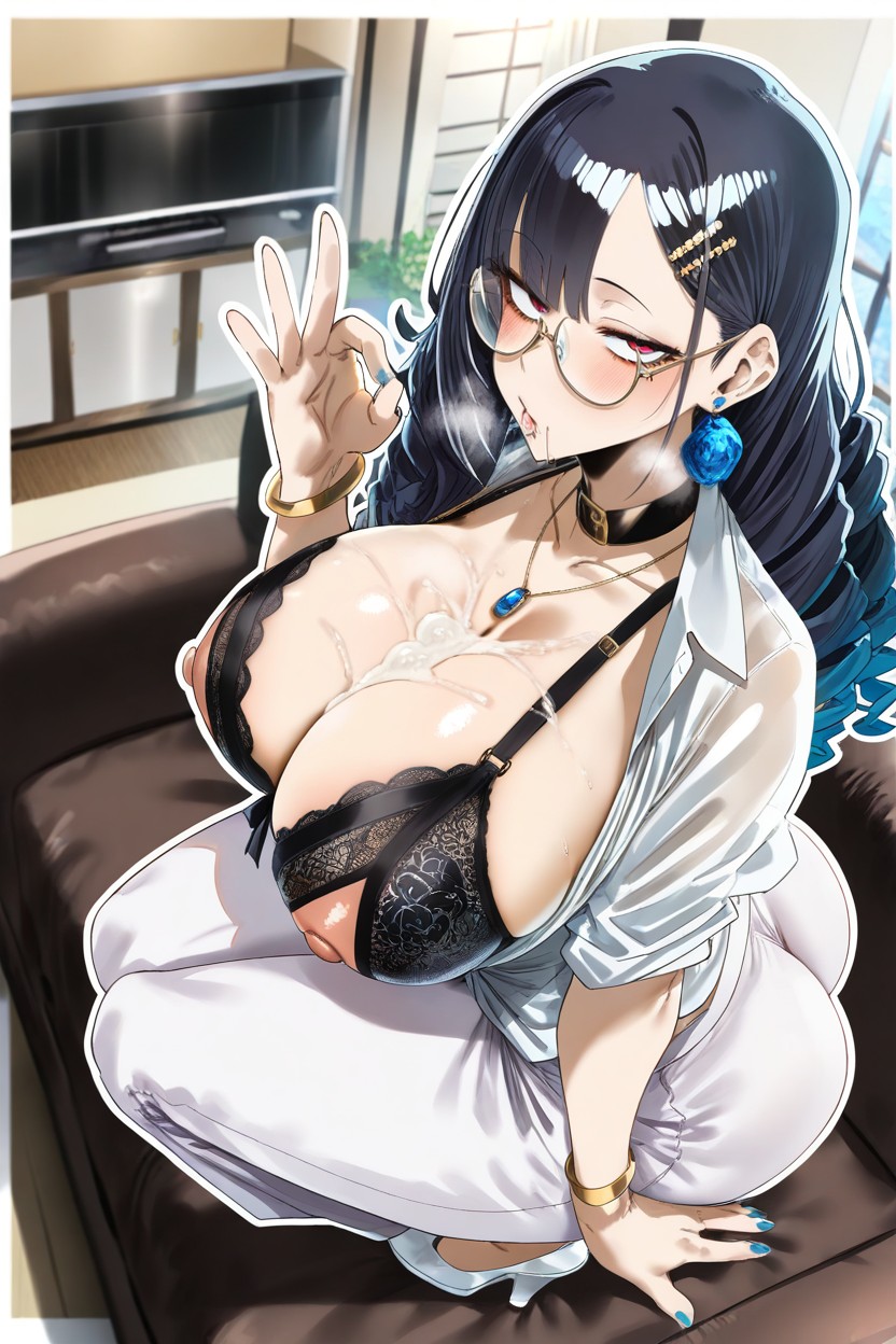 Beautiful Bra, Living Room Background, Looking At Viewer Hentai AI Porn