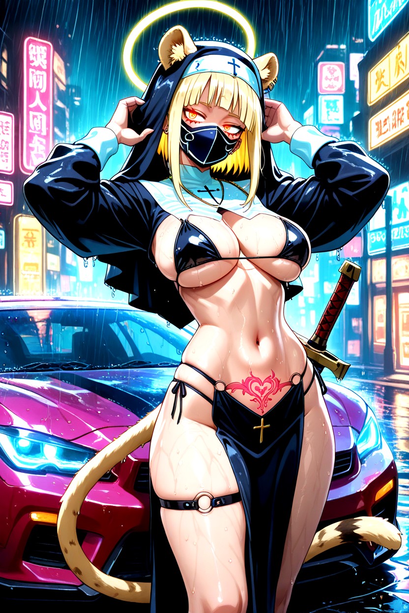 Mask, Tattoo On Legs, Tattoo On Arms Hentai AI Porn