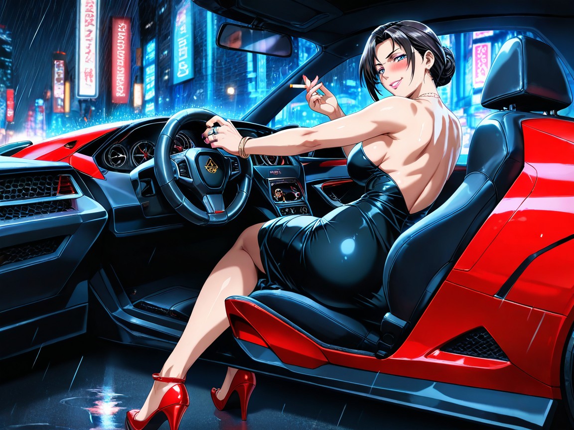 Cinematic Lighting, Smoking A Cigarette, Sharp Features Hentai AI Porn