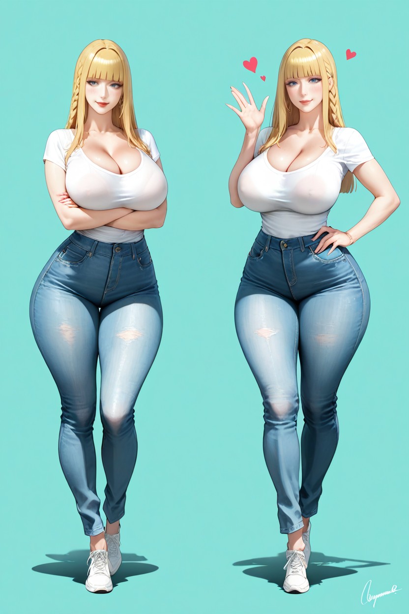 Masochist, Casual Stance, Arms Crossed Hentai IA