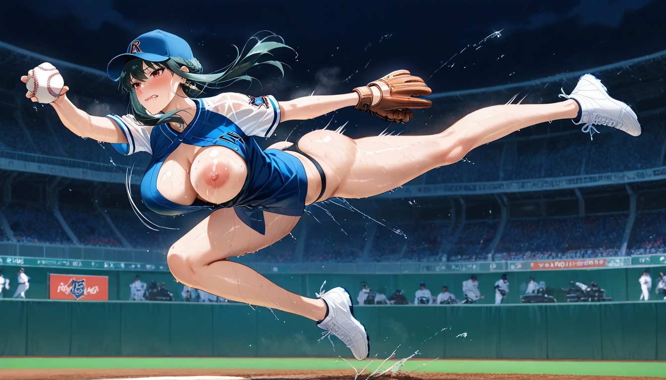 Extremely Sweaty, Side View, Action Hentai AI Porn
