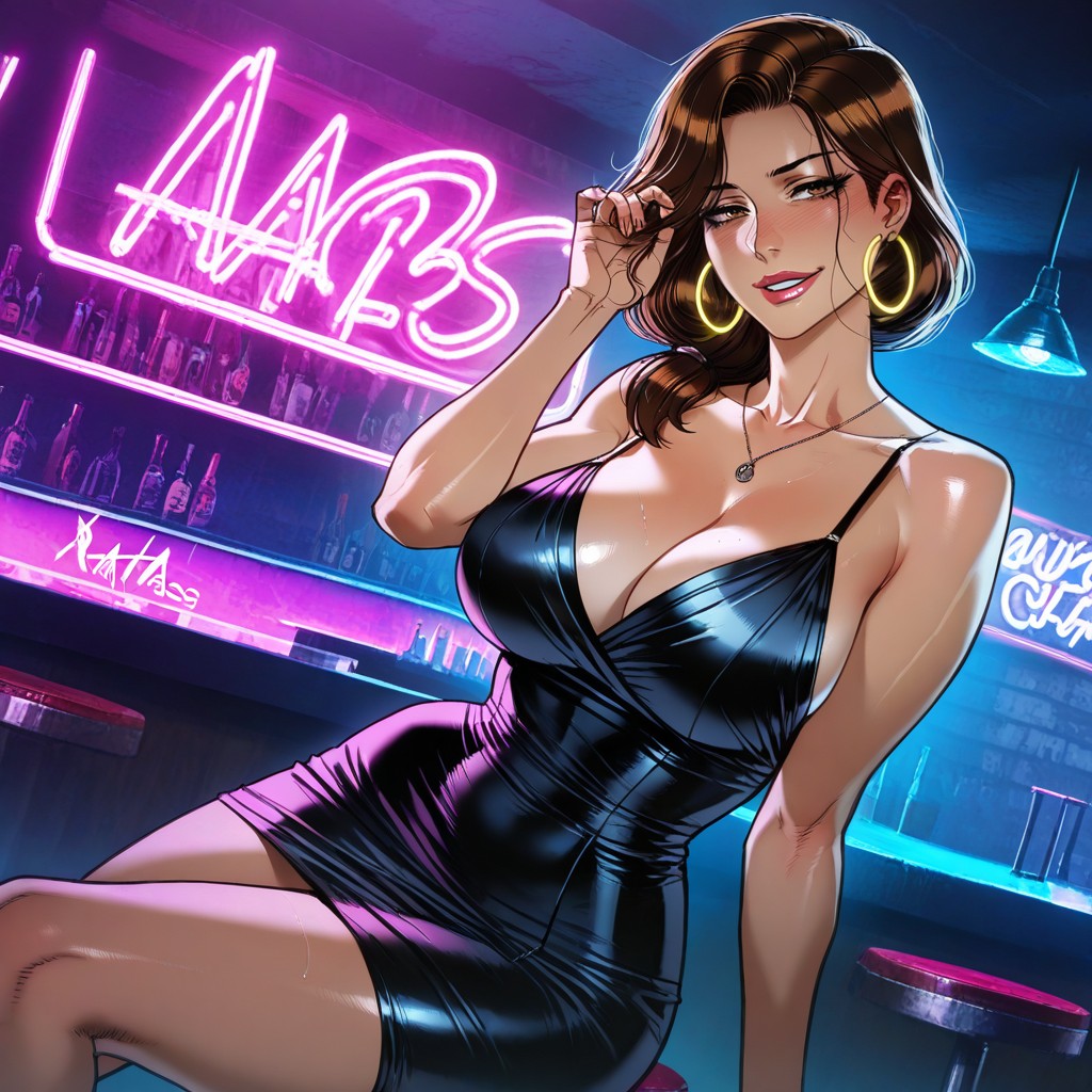25+, Movement Effects, High Thigh Neckline Hentai AI Porn